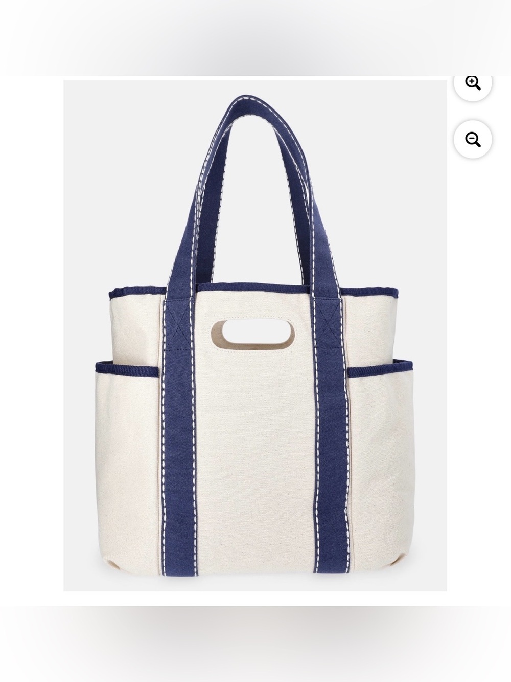 No Boundaries Women's Americana Cut Out Tote Bag, Neutral - Picture 2 of 4
